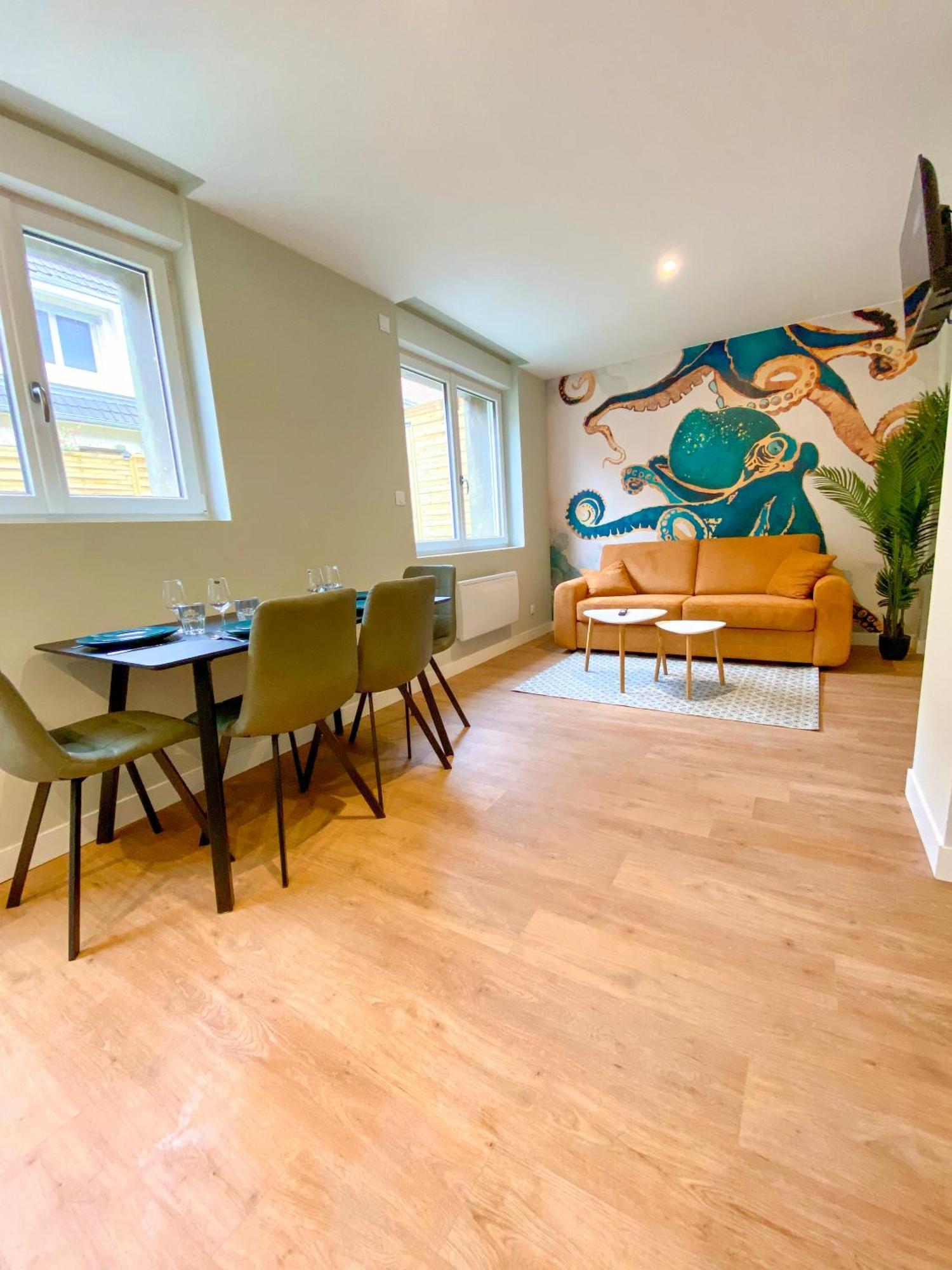 L'Octopus - Appartement 2 Adultes 2 Enfants Jardin, Proche Centre Et Plage Ле-Портель Экстерьер фото